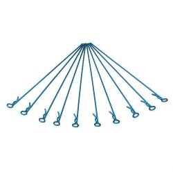 Long Small-ring Blue Body Clips 10PCS