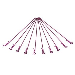 Long Small-ring Purple Body Clips 10PCS