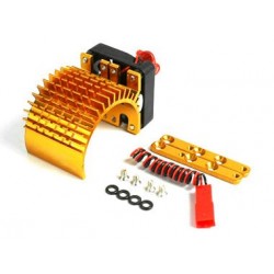 Golden Aluminum Motor Heat Sink w/ adjustable fan (side)