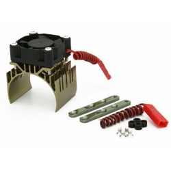 Titanium Color Aluminum Motor Heat Sink w/ adjustable fan (top)