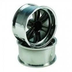 Black 6 dual-spoke Wheels 1 pair(1/10 Car)