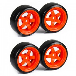RC On-road Car 10 Spoke Wheel Rims & Rubber Tires