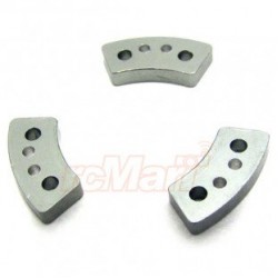 Traxxas 7075-T6 Aluminum Hard Anodized Slipper Clutch Pads 3 pcs Silver